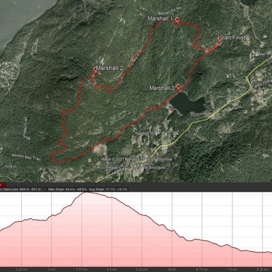 Canadian Mountain Running Championships - Course Map